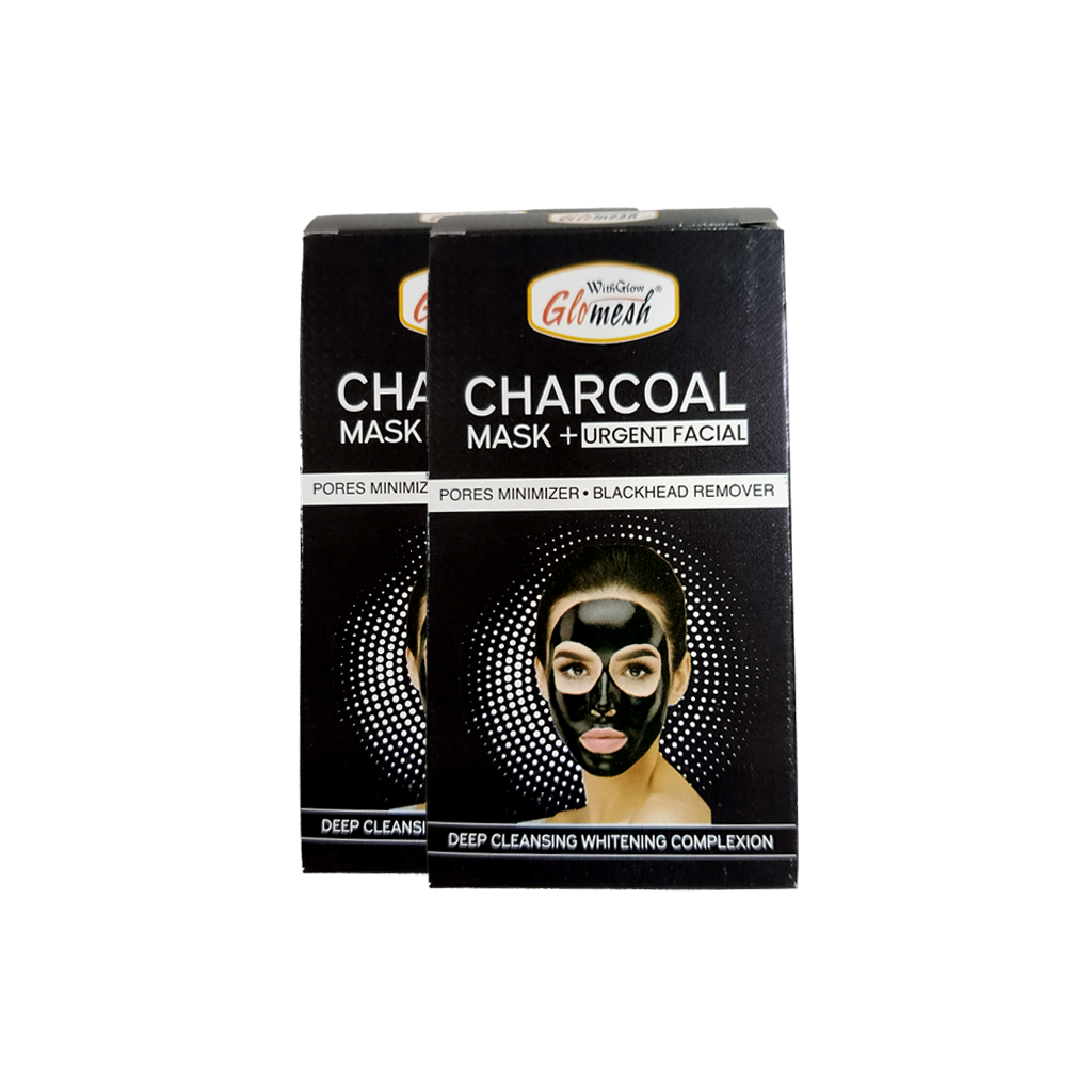 Charcoal Black Mask With Urgent Facial Sachet