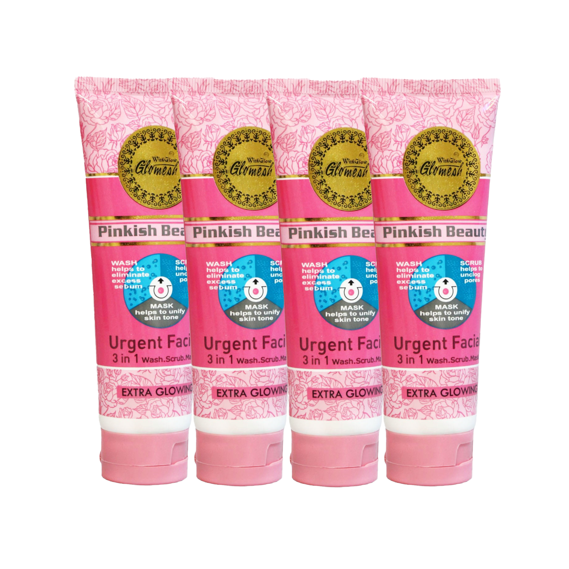 Glomesh Urgent Facial Wash And Scrub & Mask 3 in 1
