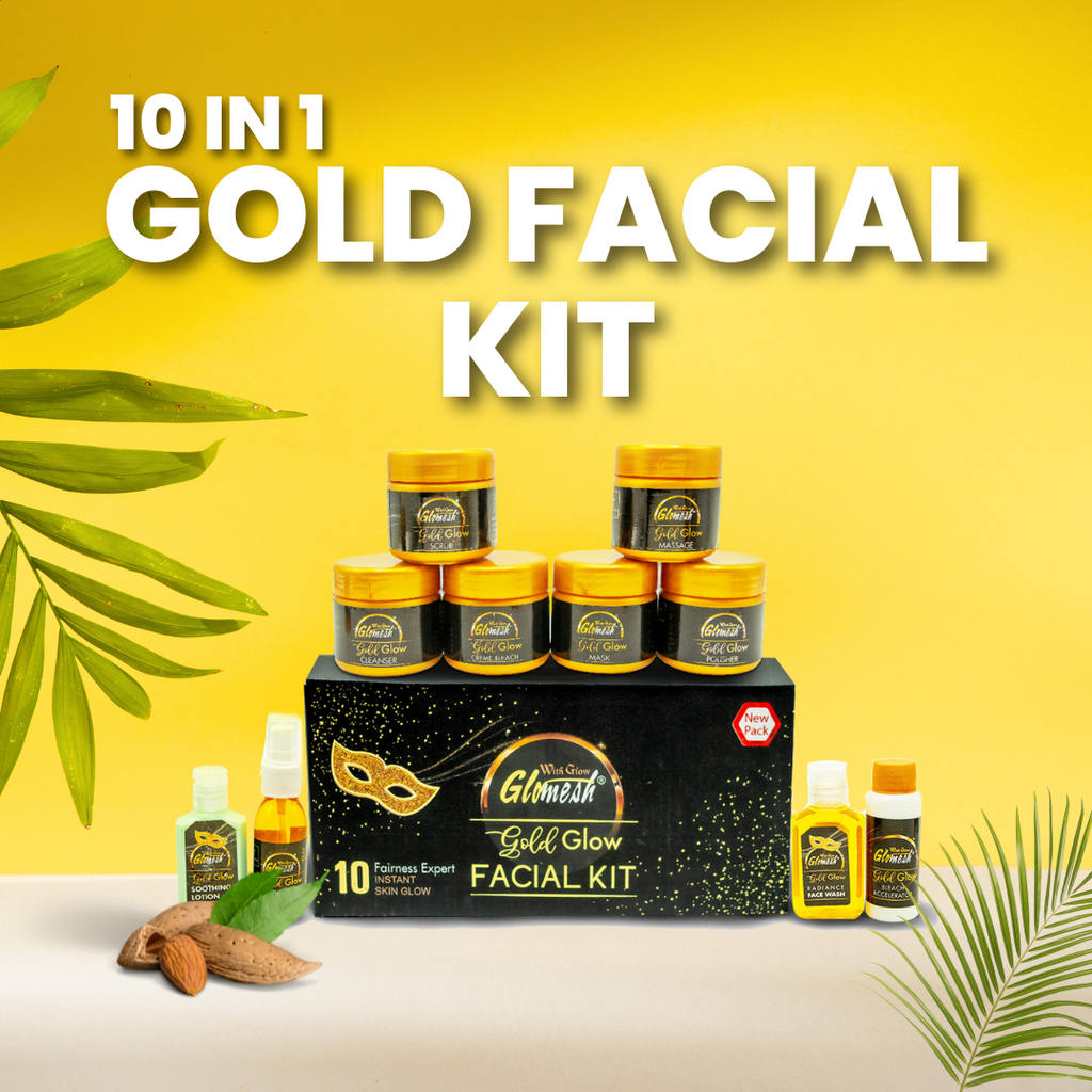 Glomesh Gold Facial Kit 10 in 1 Kit