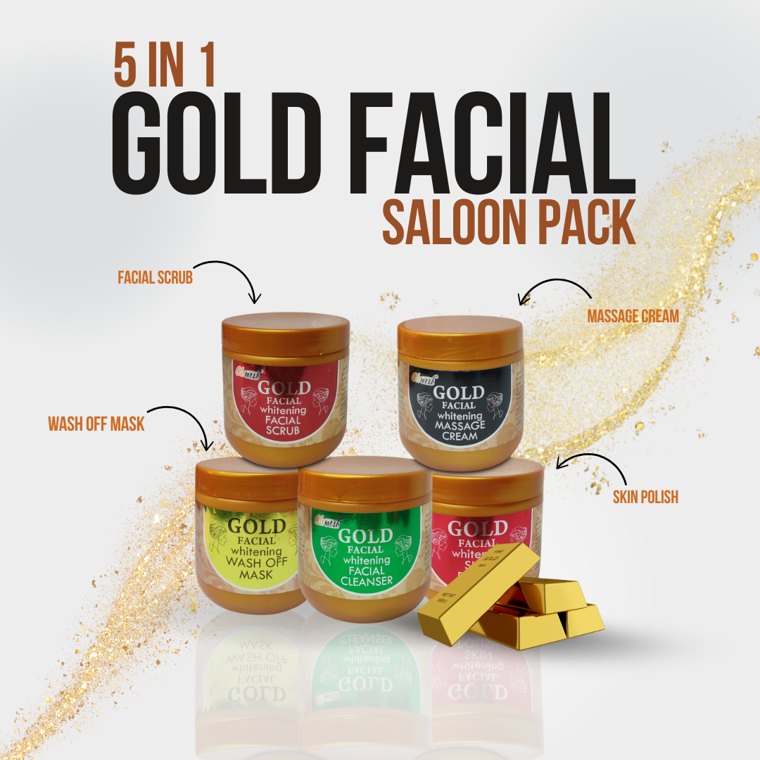 5 in 1 Gold Facial Kit Saloon Pack