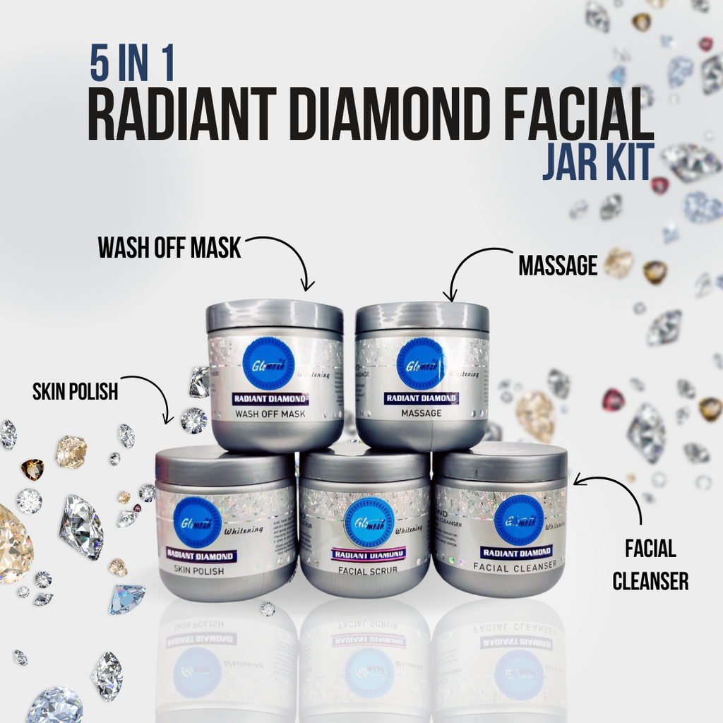 Glomesh Diamond Facial  Salon Jar ( pack of 5 )