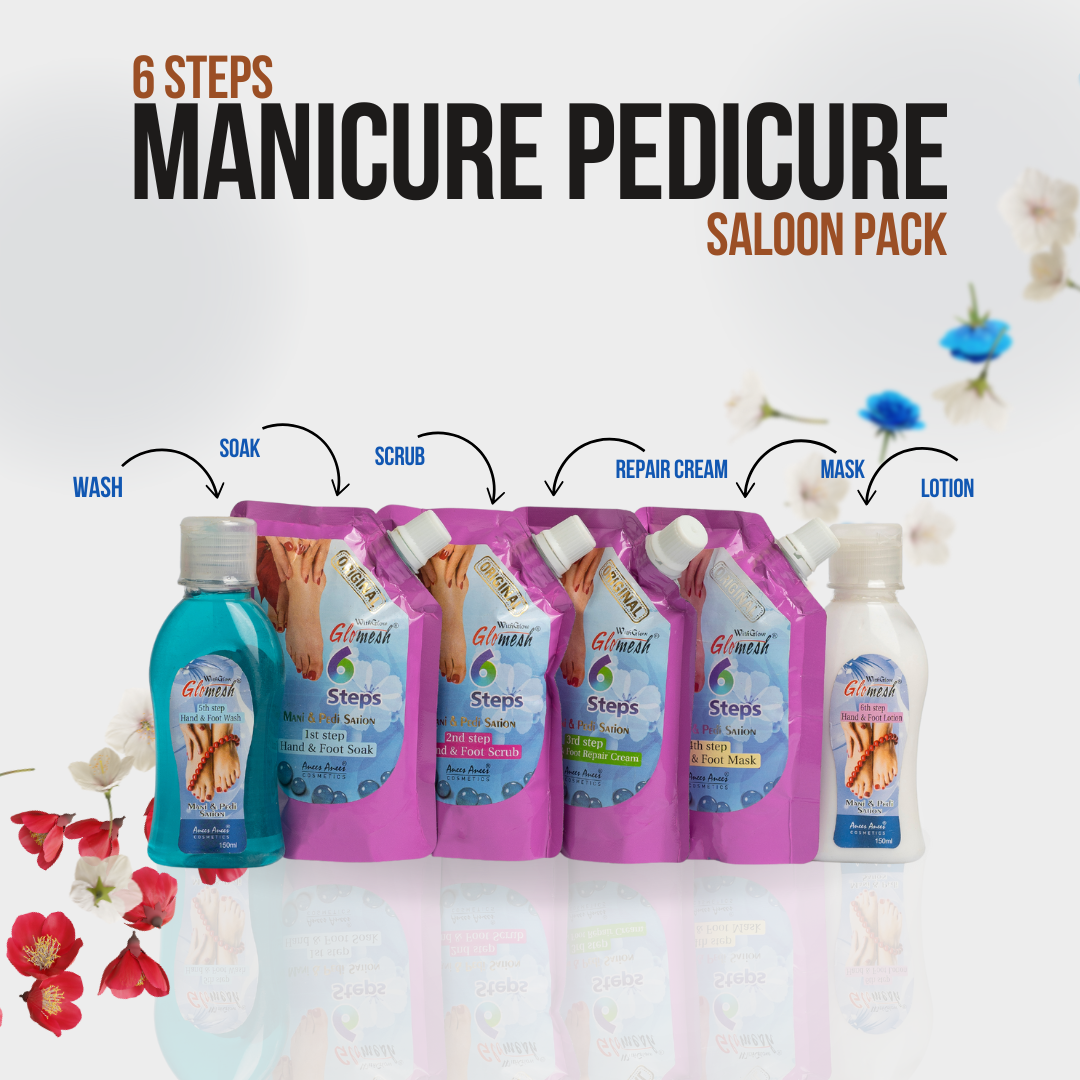 Glomesh Mani & Pedi Kit 6 IN 1 Pouch
