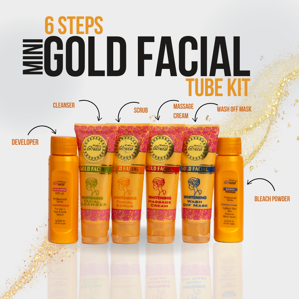 Glomesh Gold Facial Trial Kit 6 in 1