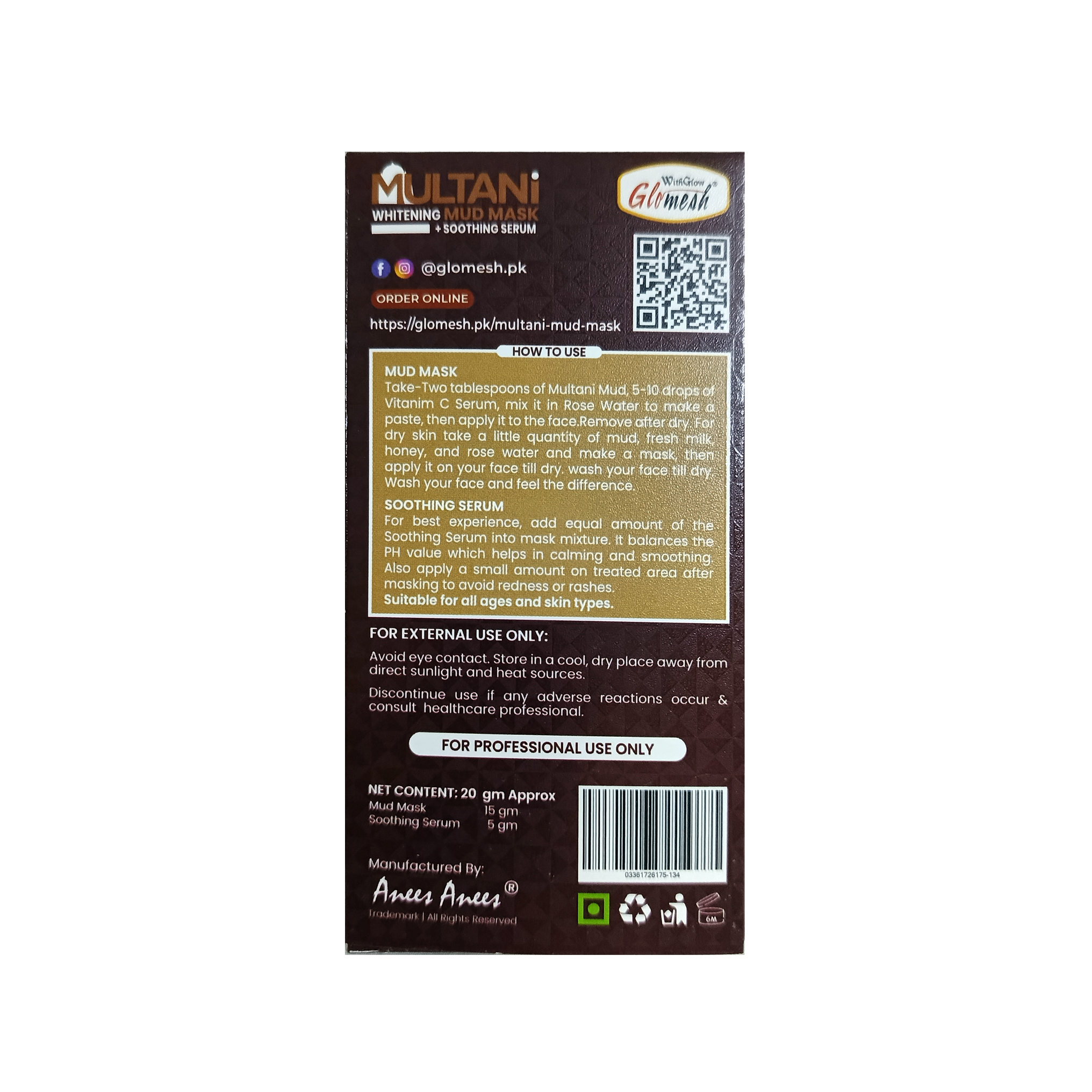 Multani Mitti Whitening Mud Mask with Soothing Serum