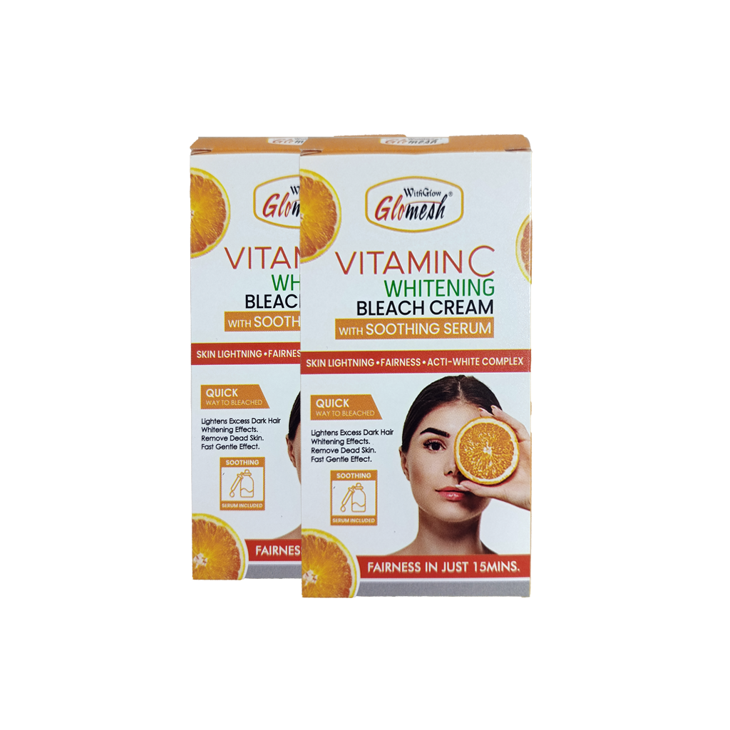 Vitamin C Bleach Cream with Soothing Serum Sachet - Glomesh
