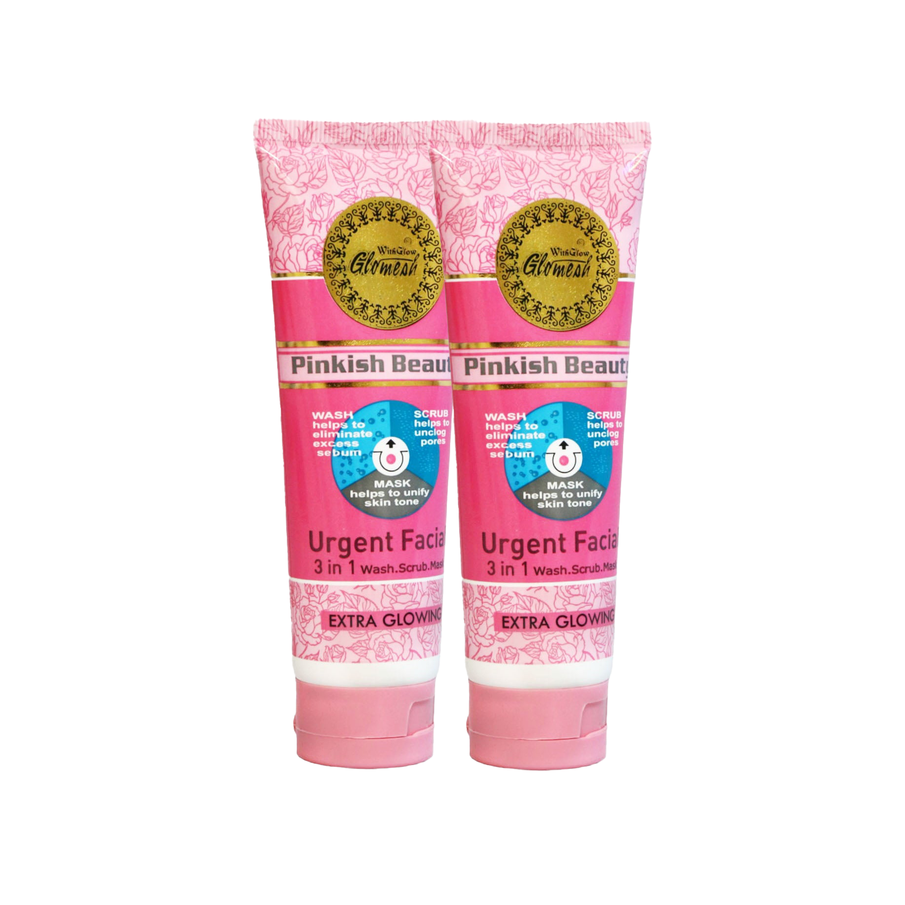 Glomesh Urgent Facial Wash And Scrub & Mask 3 in 1